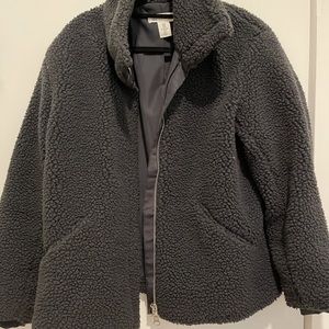 *WORN ONCE* H&M black fluffy teddy coat